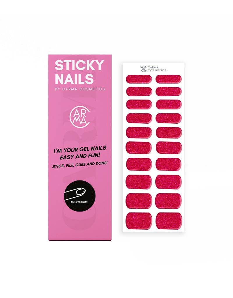 verpakking Sticky Nails LIVELY CRIMSON Gellak Stickers