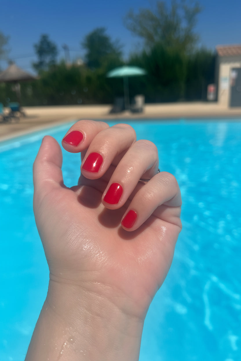 Poppy Punch Red Gel Nail Stickers