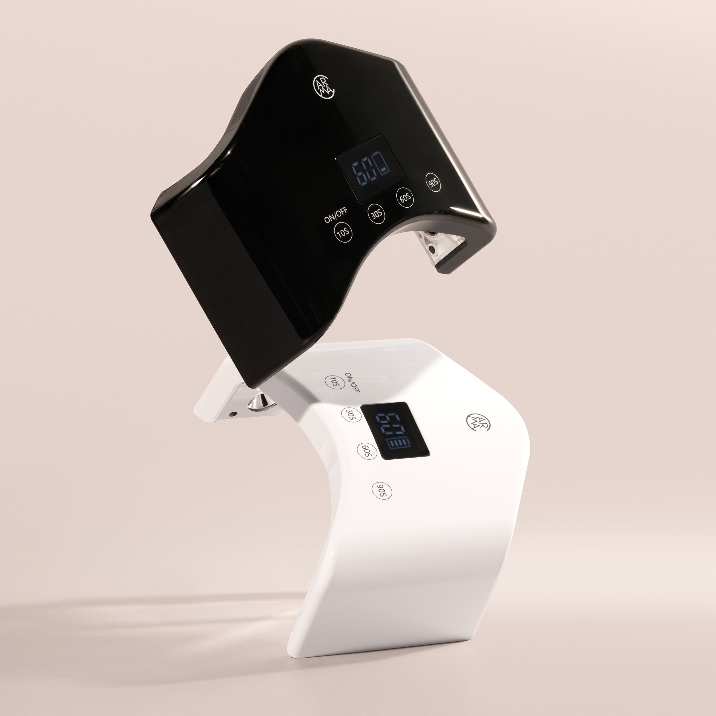 Carma Halo LED UV nagellamp in zwart en wit voor professionele manicure resultaten